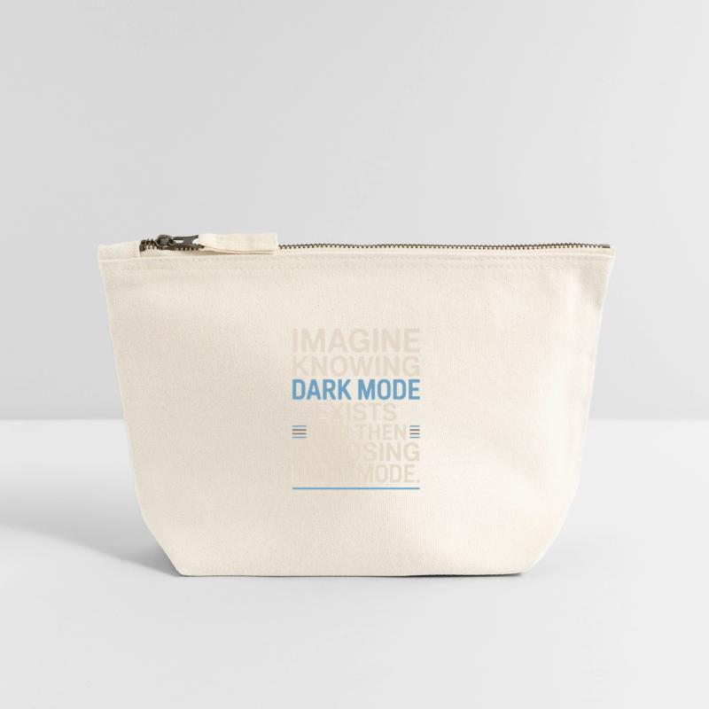 Dark Mode Exists Programmierer IT Nerd Coder Büro Canvas Reißverschluss-Täschchen (12 x 13 cm)