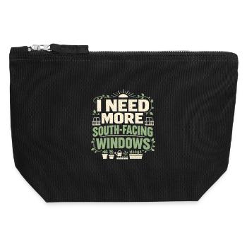Plus de fenêtres sud | Jungle urbaine - Pochette zippée en toile 12 x 13 cm - noir - Devant