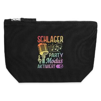Schlager Party Schlagermusik Tanzparty Musik - Canvas Reißverschluss-Täschchen (12 x 13 cm) - Schwarz - Vorne