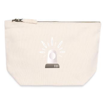 White Siren Warning Light - Canvas Zip Pouch 12 x 13 cm - nature - Front