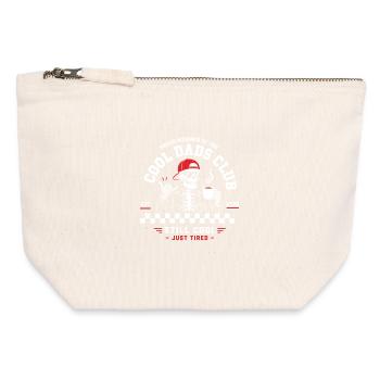 Cool Dads Club Still Cool Just Tired - Pochette zippée en toile 12 x 13 cm - blanc naturel - Devant