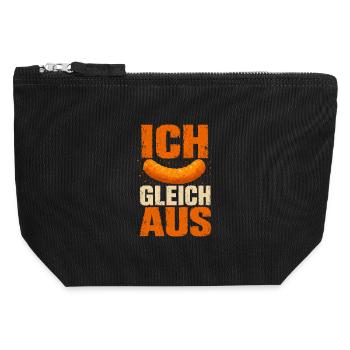 Ich flip Gleich Aus  - Canvas Reißverschluss-Täschchen (12 x 13 cm) - Schwarz - Vorne