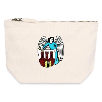 Toruń - Pologne - Pochette zippée en toile 12 x 13 cm - blanc naturel - Devant