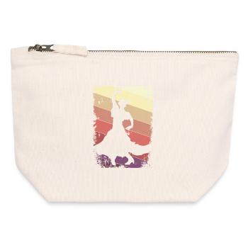 Flamenco Dancing - Canvas Zip Pouch 12 x 13 cm - nature - Front