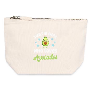 Avocado - Canvas Reißverschluss-Täschchen (12 x 13 cm) - Naturweiß - Vorne