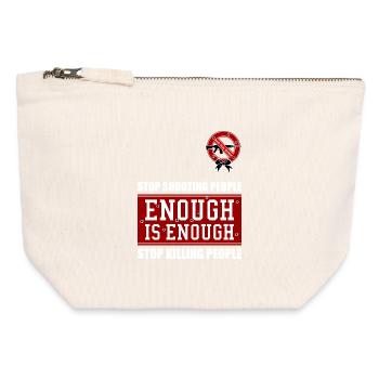 STOP SHOOTING PEOPLE! STOP KILLING PEOPLE! - Canvas Zip Pouch 12 x 13 cm - nature - Front