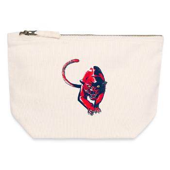 Red Panther - Canvas Zip Pouch 12 x 13 cm - nature - Front