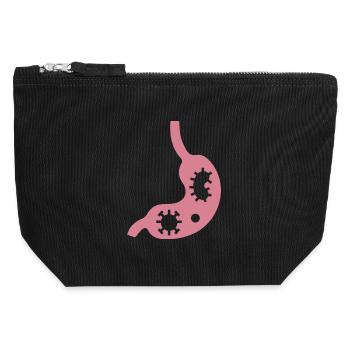 gastrointestinal flu gastrointestinal infection - Canvas Zip Pouch 12 x 13 cm - black - Front