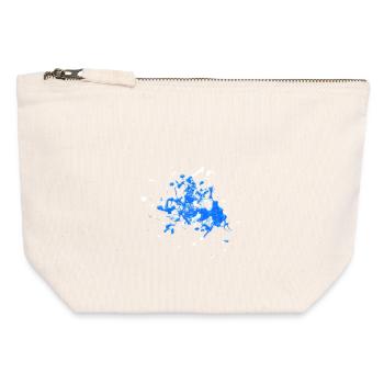 Whiteblue.Splash - Canvas Reißverschluss-Täschchen (12 x 13 cm) - Naturweiß - Vorne