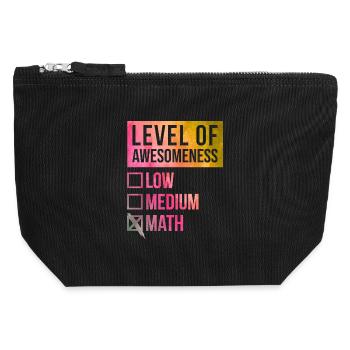 Mathematik - Canvas Reißverschluss-Täschchen (12 x 13 cm) - Schwarz - Vorne