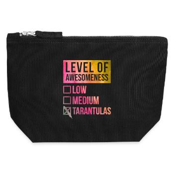 Tarantula - Canvas Zip Pouch 12 x 13 cm - black - Front