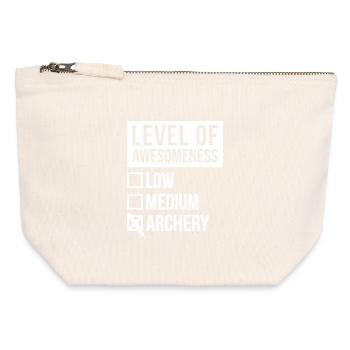 Archery - Canvas Zip Pouch 12 x 13 cm - nature - Front