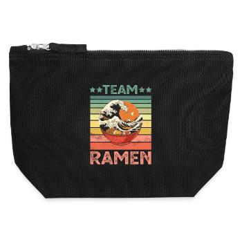 Ramen Noodles - Canvas Zip Pouch 12 x 13 cm - black - Front