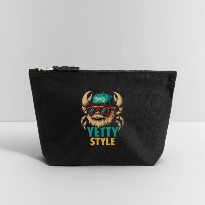 Graphisme Yeti Style Yetty Pochette zippée en toile 12 x 13 cm