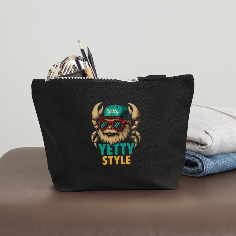 Graphisme Yeti Style Yetty Pochette zippée en toile 12 x 13 cm