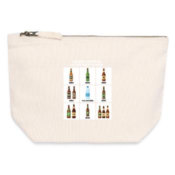 Bier-Identifizierungs-Guide - Canvas Reißverschluss-Täschchen (12 x 13 cm) - Naturweiß - Vorne