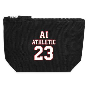Athletics Number 23 - Canvas Zip Pouch 12 x 13 cm - black - Front