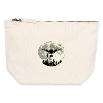 Drone Full Moon - Canvas Zip Pouch 12 x 13 cm - nature - Front