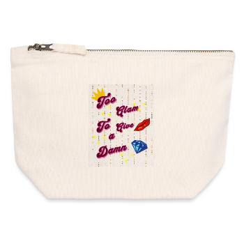 Zu glamourös, um ein verdammt funkelndes ästhetisches Design zu verleihen - Canvas Reißverschluss-Täschchen (12 x 13 cm) - Naturweiß - Vorne