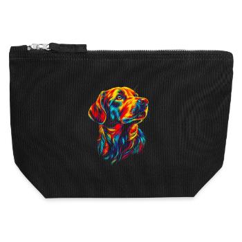 Dogs - Canvas Zip Pouch 12 x 13 cm - black - Front
