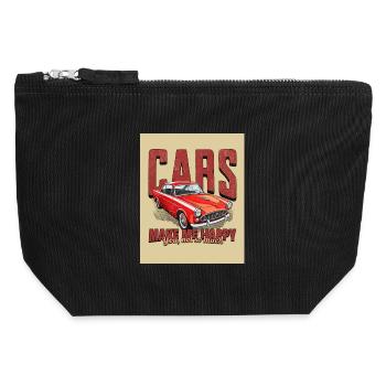 Retro Car Rust Look - Canvas Zip Pouch 12 x 13 cm - black - Front