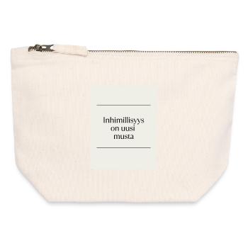 Inhimillisys is the new black - Canvas Zip Pouch 12 x 13 cm - nature - Front