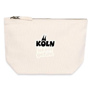 Cologne is a feeling Cologne cathedral - Canvas Zip Pouch 12 x 13 cm - nature - Front