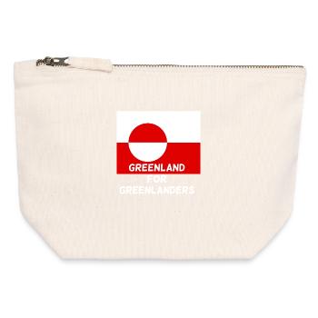 Greenland for Greenlanders - Canvas Zip Pouch 12 x 13 cm - nature - Front