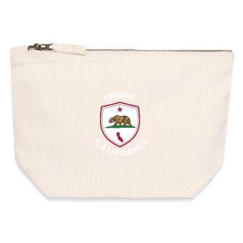Fresno Shield Bear Emblem - Canvas Zip Pouch 12 x 13 cm - nature - Front