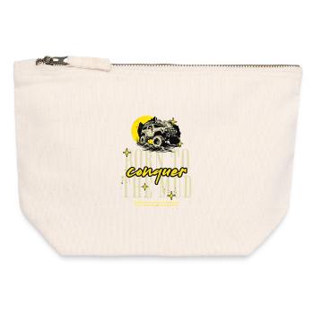 Conquest of off-road mud - Canvas Zip Pouch 12 x 13 cm - nature - Front