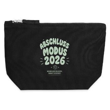 Abschluss Modus 2026 - Canvas Reißverschluss-Täschchen (12 x 13 cm) - Schwarz - Vorne