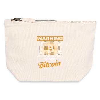 Crypto Investieren Bitcoin Trader Chart - Canvas Reißverschluss-Täschchen (12 x 13 cm) - Naturweiß - Vorne