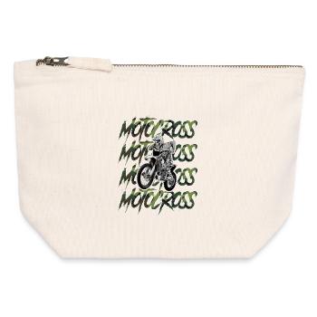 Motocross camouflage - Canvas Zip Pouch 12 x 13 cm - nature - Front