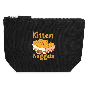 Kitten Nuggets - Canvas Zip Pouch 12 x 13 cm - black - Front