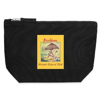 Shroom State of Mind - Canvas Zip Pouch 12 x 13 cm - black - Front