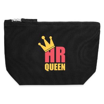 HR Queen - Professional Human Resources Design - Canvas Reißverschluss-Täschchen (12 x 13 cm) - Schwarz - Vorne