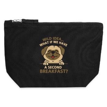 Second Breakfast  - Canvas Zip Pouch 12 x 13 cm - black - Front
