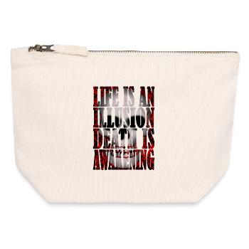 Life is an Illusion R6Z - Canvas Zip Pouch 12 x 13 cm - nature - Front