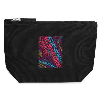 T-shirt Sicilia Aci Bonaccorsi world cloud collage - Pochette zippée en toile 12 x 13 cm - noir - Devant