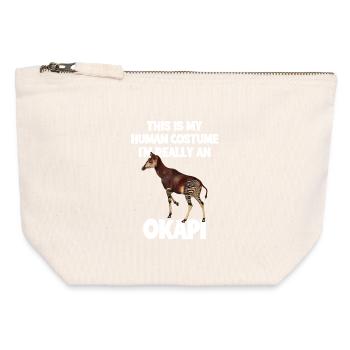 Okapi Zoo Expedition - Canvas Zip Pouch 12 x 13 cm - nature - Front