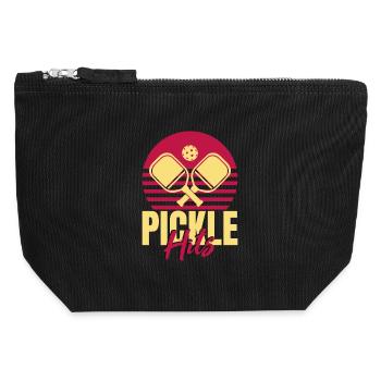 Pickleball Hits - Canvas Zip Pouch 12 x 13 cm - black - Front
