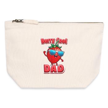 T-shirt Berry Cool Dad - Pochette zippée en toile 12 x 13 cm - blanc naturel - Devant