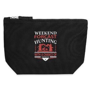 Hunting Weekend - Canvas Zip Pouch 12 x 13 cm - black - Front