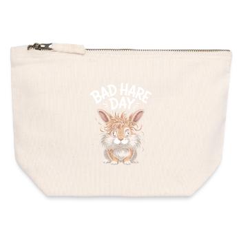 Animal Humor Rabbit Lion Head - Canvas Zip Pouch 12 x 13 cm - nature - Front