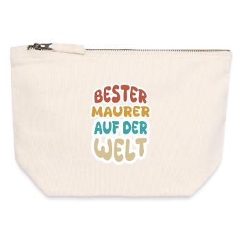 Appointment as a bricklayer - Canvas Zip Pouch 12 x 13 cm - nature - Front