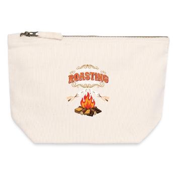 Camping Humor Komfortzone Marshmallows rösten - Canvas Reißverschluss-Täschchen (12 x 13 cm) - Naturweiß - Vorne