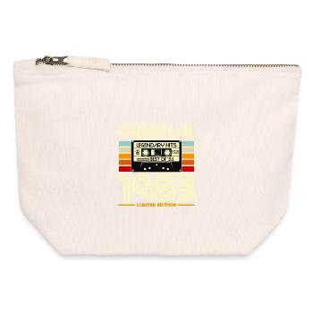 1983 Retro Limited Edition Kassette - Canvas Reißverschluss-Täschchen (12 x 13 cm) - Naturweiß - Vorne