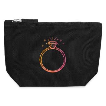 Ring - customizable - Canvas Zip Pouch 12 x 13 cm - black - Front