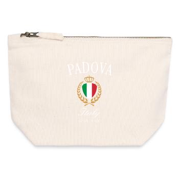 Padua Italien Wappen Krone – Reise Souvenir - Canvas Reißverschluss-Täschchen (12 x 13 cm) - Naturweiß - Vorne
