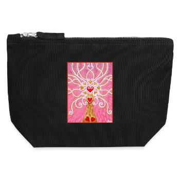 Tree of Life Love - Sonja von Staden - Canvas Zip Pouch 12 x 13 cm - black - Front